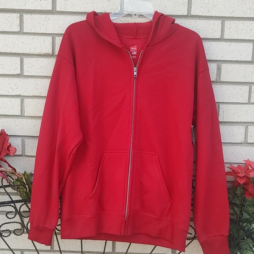 Youth Hanes Red, Hooded Jacket - - Picture 6 of 11